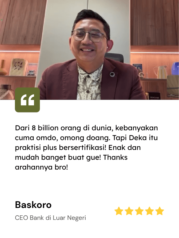 Baskoro - CEO Bank di Luar Negeri (Testimoni Pandeka)